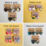 Colourful Heart Leather Earrings, thumbnail 3 of 4