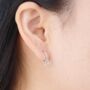 925 Sterling Silver Butterfly Hoop Earrings, thumbnail 4 of 7