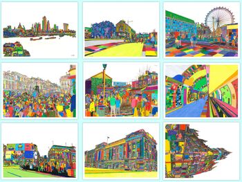 Sets Of Artistic City Postcards, 4 of 12