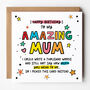 Amazing Mum Birthday Card, thumbnail 1 of 3