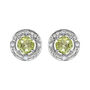 Sterling Silver Birthstone And Diamond Halo Earrings, thumbnail 9 of 12