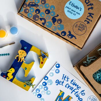 Personalised Paint Your Own Under The Sea Wooden Letter, 6 of 7