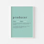 Music Producer Definition Print | Music Studio Poster, thumbnail 7 of 10