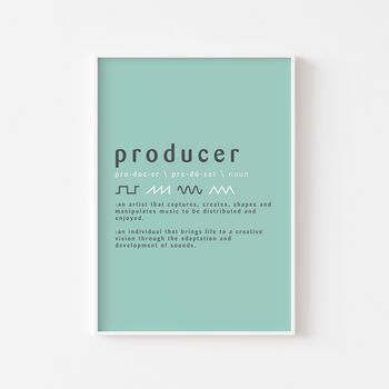 Music Producer Definition Print | Music Studio Poster, 7 of 10