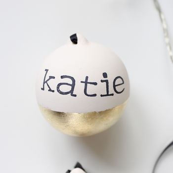 Personalised Ceramic Christmas Baubles, 4 of 7