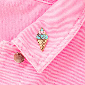 Origami Ice Cream Enamel Pin, 4 of 5