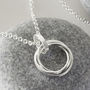 Sterling Silver Dangly Russian Rings Earrings, thumbnail 2 of 4