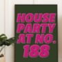 Personalised House Party Print, thumbnail 7 of 7