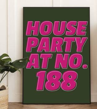 Personalised House Party Print, 7 of 7