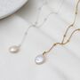 Personalised Gold Or Silver Lariat Drop Pearl Necklace, thumbnail 1 of 5