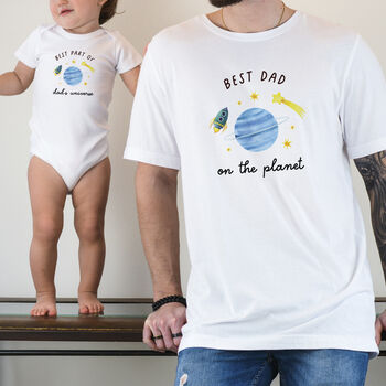 Matching Daddy And Baby Space Outfit Gift, 5 of 7