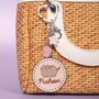 Pusheen The Cat Pink Name Keyring With Mini Charms, thumbnail 2 of 5