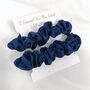 I Cannot Tie The Know Without You Bridesmaid Scrunchies Navy, thumbnail 2 of 3