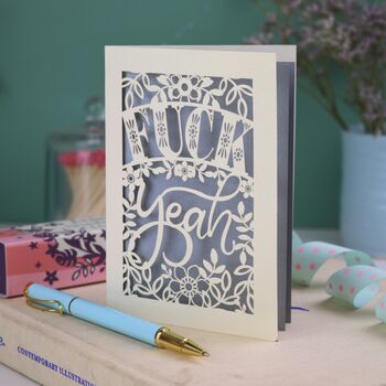 Fuck Yeah Papercut Congratulations Card, 5 of 6