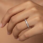 Women's Silver Eternity Ring — Dainty Stacking Band With Sparkling Cz Stones, thumbnail 2 of 4