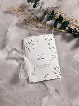 Watercolour Botanical Vow Books, 4 of 10