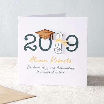 graduation 3d icons keepsake card by no ordinary gift ...