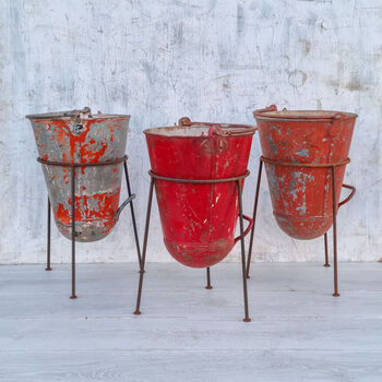 Upcycled Fire Bucket Planter, 6 of 9