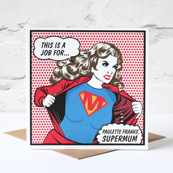 'Supermum' Personalised Card For Mum, 3 of 5