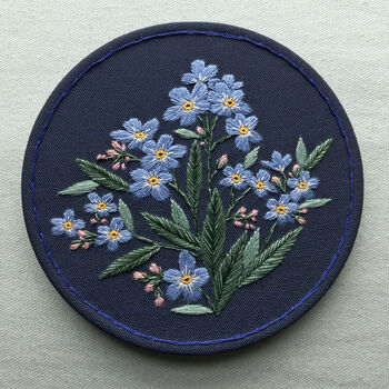 Forget Me Not Floral Embroidery Kit, 4 of 4