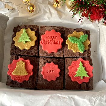 Personalised Christmas Fudgey Brownies, 12 of 12