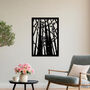 Modern Metal Forest Wall Art Panel For Living Room Bedroom Or Hallway Decor, thumbnail 1 of 11