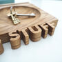 Personalised Solid Oak Desk Tidy And Phone Stand, thumbnail 3 of 6