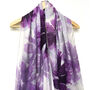 Plum Floral Print Soft Scarf Gift Boxed With Card, thumbnail 4 of 8