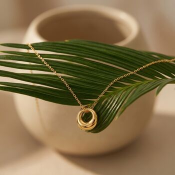 Circle Charm Necklace Gold, 2 of 8