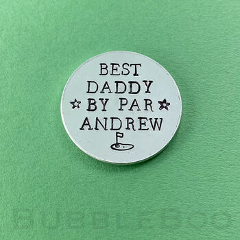 Best Daddy By Par Golf Ball Marker Personalised, 2 of 4