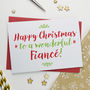 Christmas Card For Wonderful Fiance Or Fiancee, thumbnail 2 of 2