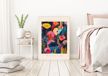 Flower Market Mexico Art Print, 3 of 3