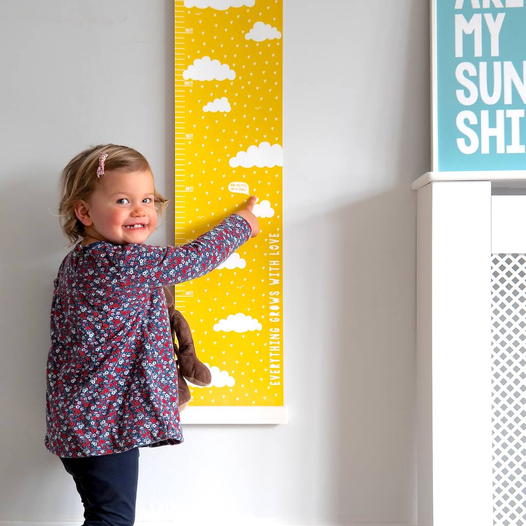 Personalized Canvas Growth Chart for Kids Growth Chart Banner with Name Height Chart for Kids 