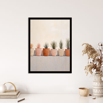 Growing Plants Neutral House Plants Calm Wall Art Print, 4 of 6
