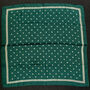 Dark Green Polka Dot Silky Scarf, thumbnail 4 of 4