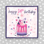 14th Birthday Card Cake Theme Boy/Girl, thumbnail 2 of 3