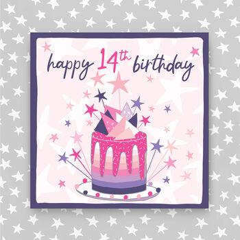 14th Birthday Card Cake Theme Boy/Girl, 2 of 2