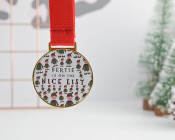 Personalised Nice List Medal, 2 of 5