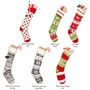 Personalised Nordic Knitted Christmas Stockings, thumbnail 2 of 4