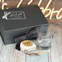 'We're All Screwed' Whiskey Glass And Tape Measure Gift Set, thumbnail 5 of 6