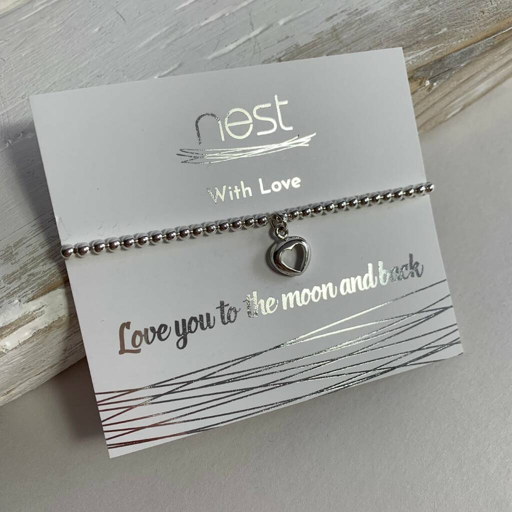 'Love You To The Moon And Back' Beaded Charm Bracelet, 1 of 5