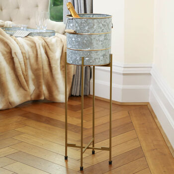 Gold Banded Standing Ice Bucket, 3 of 7