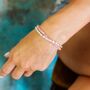 Rose Quartz Necklace Or Double Stranded Bracelet In Sterling Silver, thumbnail 3 of 10