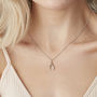 Wishbone Necklace For Luck, thumbnail 2 of 6