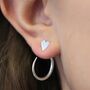 Sterling Silver Ball Stud Ear Jackets, thumbnail 4 of 6