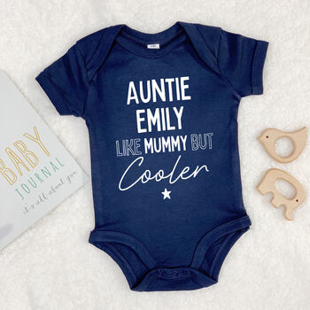 Auntie, Like Mummy But Cooler Babygrow, 3 of 7