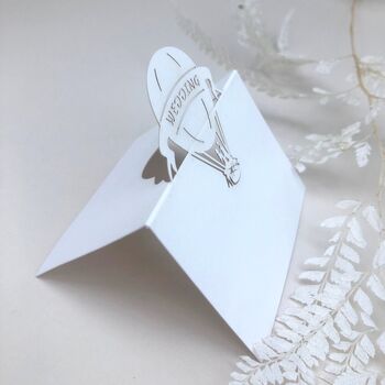 Up And Away Laser Cut Wedding Place Card, 5 of 5