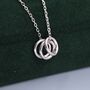 Sterling Silver Three Circles Pendant Necklace, thumbnail 4 of 12