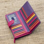 Purple And Multicolour Womans Leather Purse Wallet Rfid, thumbnail 10 of 12
