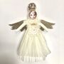 Christmas Angel Decoration Gold Winged Girl, thumbnail 1 of 4